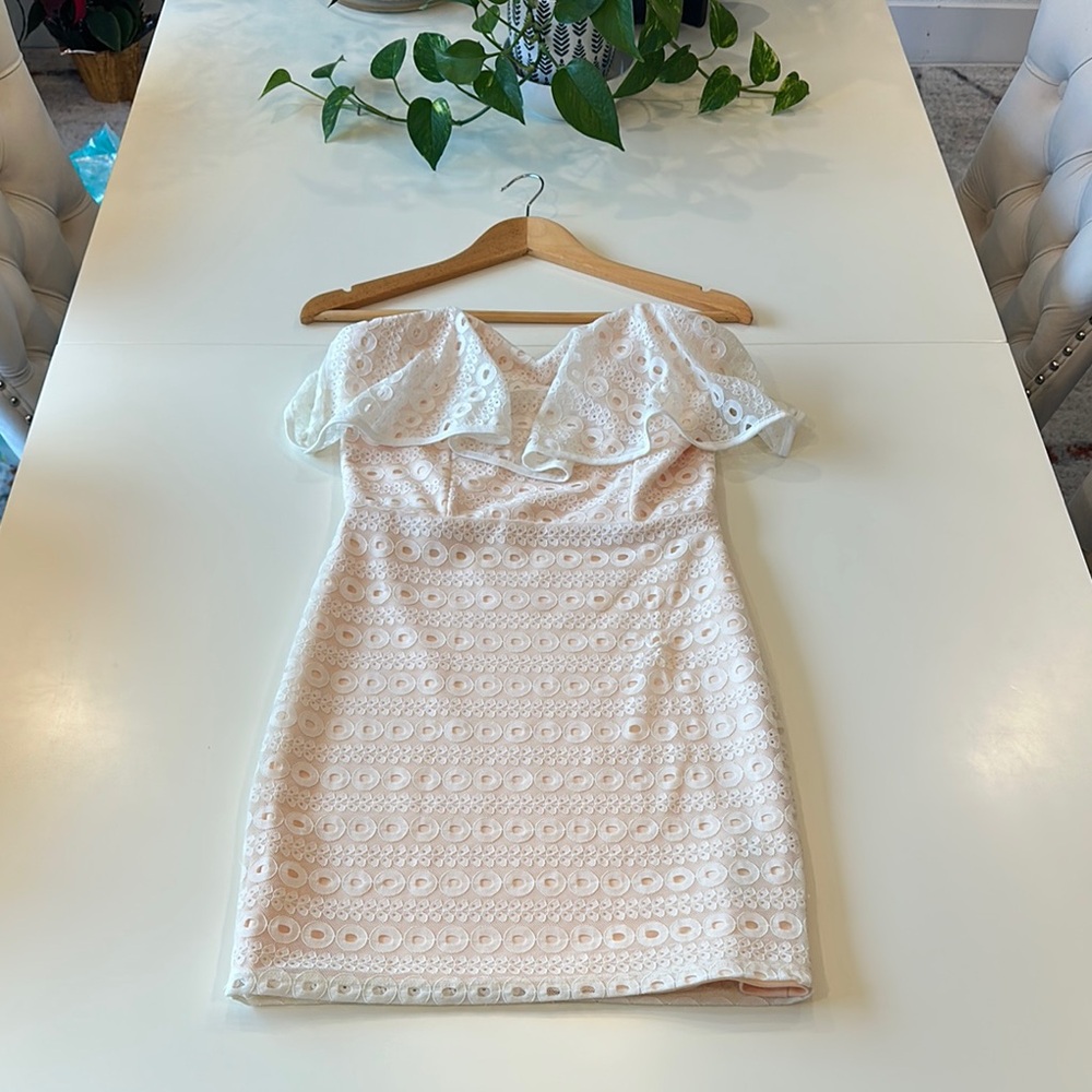 Elegant White Lace Off-Shoulder Dress